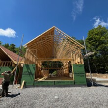 Luxury home under construction in Manchester, Vermont